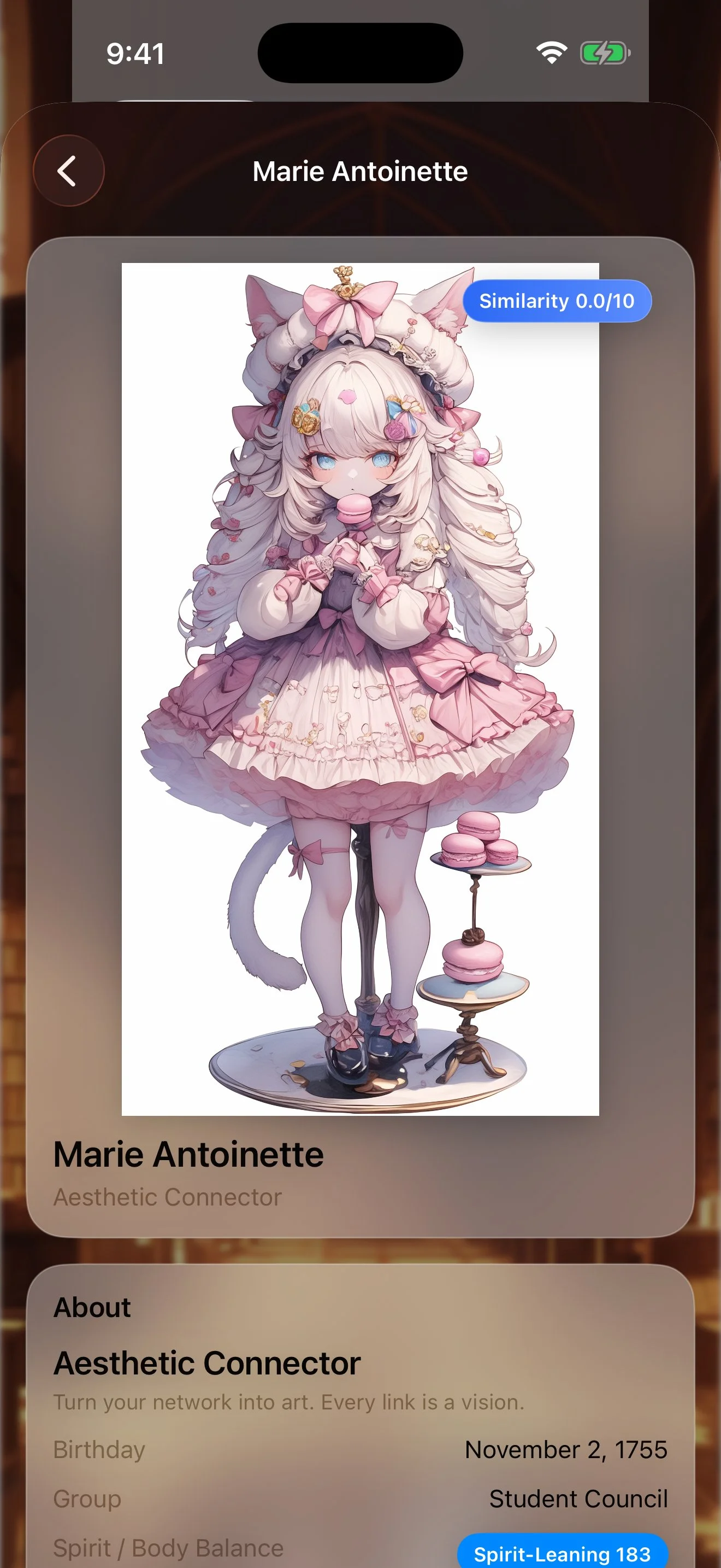Marie Antoinette character detail